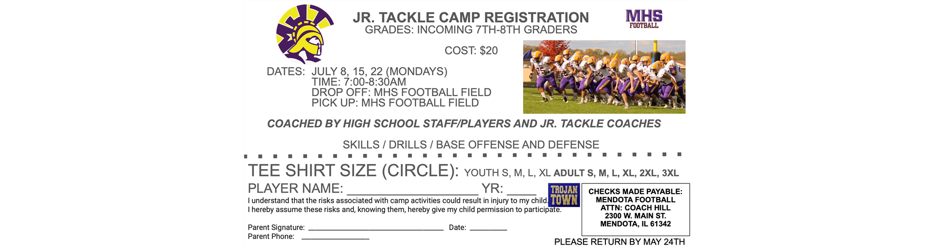 2024 MJT Summer Camp Form